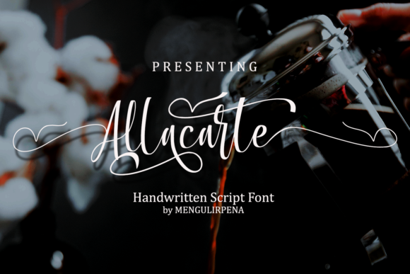 Allacarte: A Charming Script Font for Elegant Editorial Design