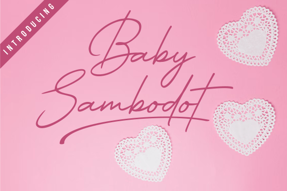 Baby Sambodot: A Romantic Script Font for Elegant Branding and Wedding Design
