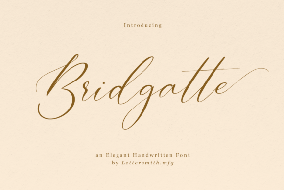 Bridgatte: A Luxurious Script Font for Handmade Brands and Elegant Designs