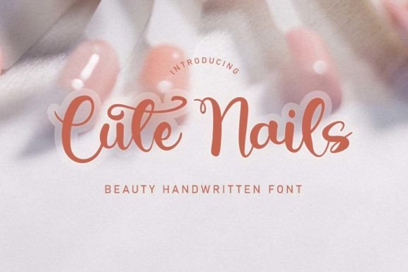 Cute Nails: A Charming Handwritten Font for Wedding Invitations and Greeting Cards