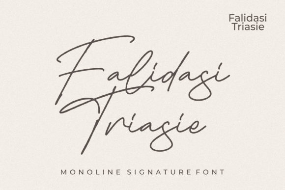 Falidasi Triasie: A Charming Script Font for Elegant Branding and Campaign Design