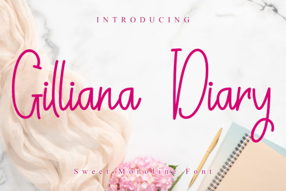 Gilliana Diary: A Quirky Handwritten Font for Crafters and Makers