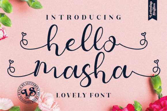 Hello Masha: A Romantic Script Font for Wedding Invitations and Soft-Edged Branding