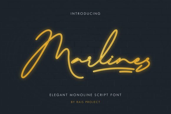 Marlines: A Delicate Script Handwritten Font for Modern Branding Projects