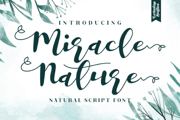 Miracle Nature: A Charming Script Font for Elegant Web Design