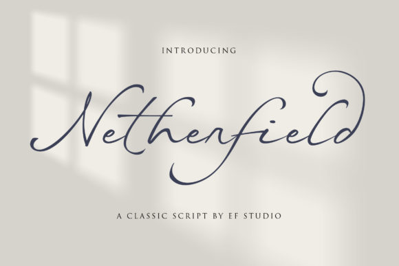 Netherfield: A Handwritten Script Font for Elegant Craft Designs