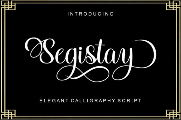 Segistay: A Classy Script Font for Handmade Labels, Invitations, and Shop Branding